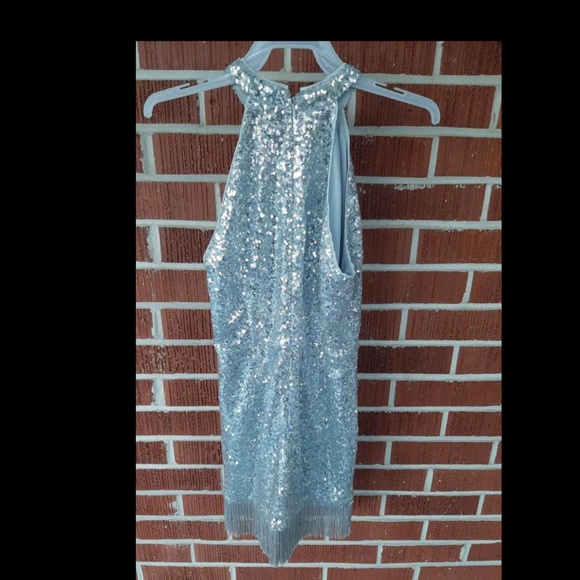 Marc Defang silver fringe dress little girl size 8 - Picture 2 of 3